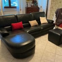 Divano 3 posti in vera pelle