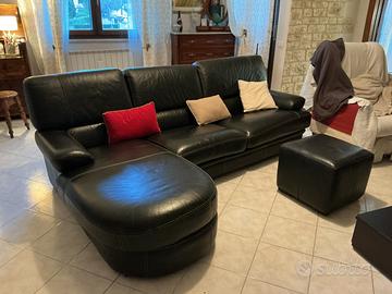 Divano 3 posti in vera pelle