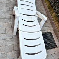 2x Sedie a sdraio reclinabili da piscina