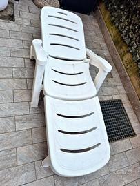 2x Sedie a sdraio reclinabili da piscina