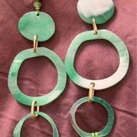 Collana di resina verde