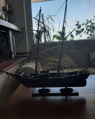 VELIERO ANTICO LEGNO A MANO VINTAGE EPOCA GIOCO