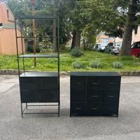 Coppia mobili ferro loft