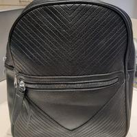 Zaino nero ecopelle per donna 32x28x10
