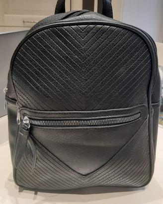 Zaino nero ecopelle per donna 32x28x10