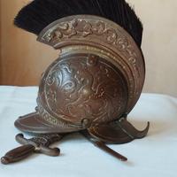 Calamaio in bronzo - Elmo del Drago XIX secolo