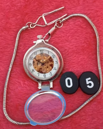 orologio da tasca funzionamento meccanico con cate