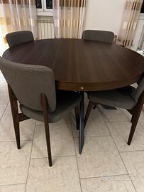 TAVOLO CALLIGARIS  rotondo 130 cm con 4 sedie