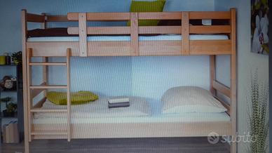 letto a castello in faggio 