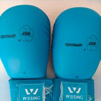 Guanti karategi corpetto maschera karate