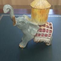 Elefante portagioie in ceramica vintage anni 70 