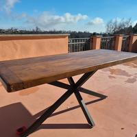 Tavolo frattino rovere massello