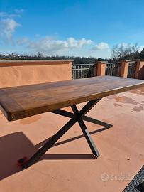 Tavolo frattino rovere massello