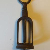 Raro antico cavatappi a trazione ferro collezione