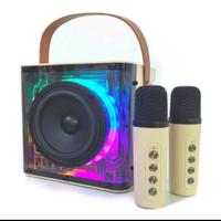 Impianto karaoke con 2 microfoni