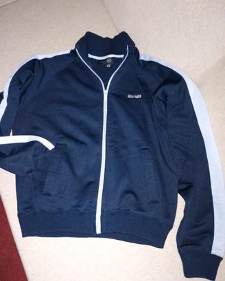 Iconica Felpa Gas Giacchetto Vintage Tg L Blu 