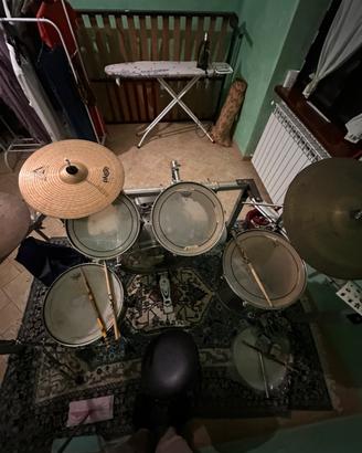 Batteria completa Pearl compresa di piatti e Rack