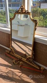 Specchio grande barocco + porta asciugamani bagno