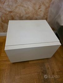 Comodino colore bianco in legno multistrato
