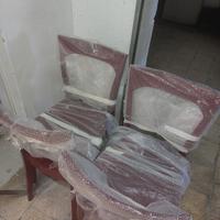 4 sedie in legno bordeaux