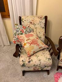 Poltrona vintage con fantasia