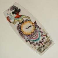 Piatto- orologio in ceramica della Nove P.T. Italy