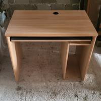 scrivania porta pc L90 x P60 x H73 noce chiaro 