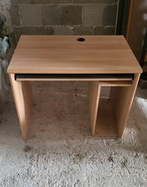 scrivania porta pc L90 x P60 x H73 noce chiaro 