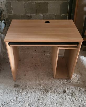 scrivania porta pc L90 x P60 x H73 noce chiaro 