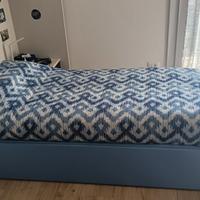 letto singolo con secondo letto estraibile