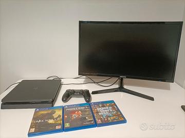 ps4 + monitor + giochi + controller