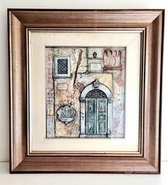 Quadro bassorilievo Fausto Battelli Via della Luce