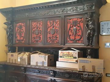 MOBILE DEL '900, TAVOLO, SEDIE, CREDENZA