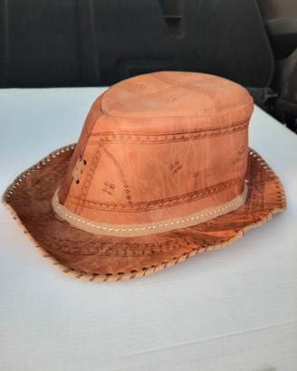 Cappello in vera pelle mod. Cowboy
