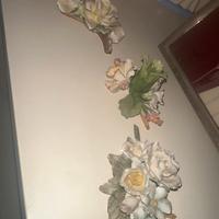 Trittico fiori porcellana