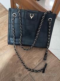 borsa nera in simil pelle