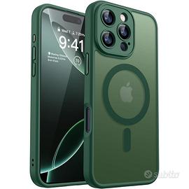 Cover Iphone 13 Pro Max trasparente e verde