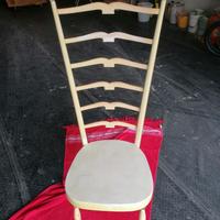 sedia chiavarina bianca particolare 1950