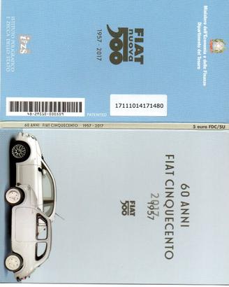 Moneta € 5 60 Anni FIAT 500 1957 - 2017