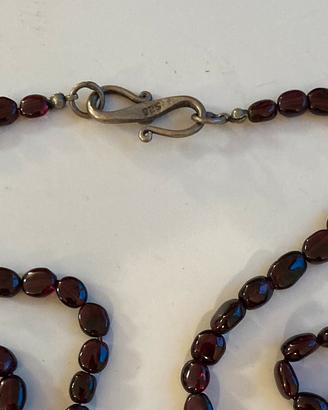Collana in perle di Piropo (Agata)