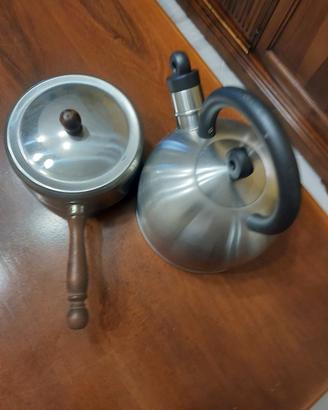 pentola inox e scalda acqua inox