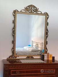 specchio legno intagliato