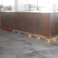 CASSETTIERA BANCONE ANTICO INDUSTRIALE