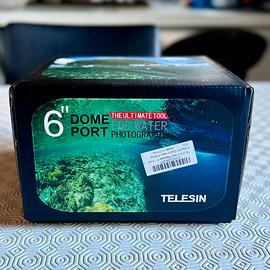 Dome Port TELESIN 6” per GoPro Hero 5/6/7 Black