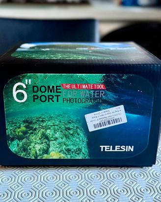 Dome Port TELESIN 6” per GoPro Hero 5/6/7 Black