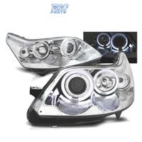 FARI PER CITROEN C4 04-09 ANGEL EYES FONDO CROMATO