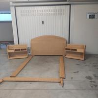 Atmosfera mare: letto matrimoniale in midollino