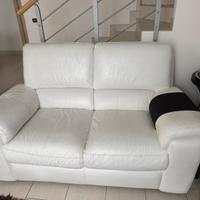 Divano 2 posti in pelle Bianco  Chateau d’Ax
