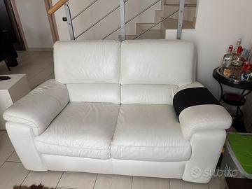 Divano 2 posti in pelle Bianco  Chateau d’Ax