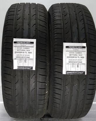 2 PNEUMATICI USATI 225/55R18 98H DUELER HP SP BRID